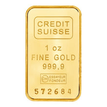 Load image into Gallery viewer, 1 oz Credit Suisse Gold Bar
