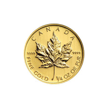 Load image into Gallery viewer, 1/4 oz Random Year Canadian Maple Leaf Gold Coin