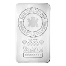 Load image into Gallery viewer, 10 oz New Royal Canadian Mint Silver Bar