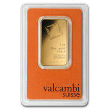 Load image into Gallery viewer, 1 oz Valcambi Gold Bar
