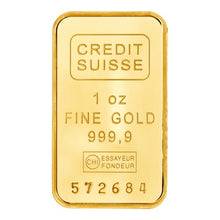 Load image into Gallery viewer, 1 oz Credit Suisse Gold Bar
